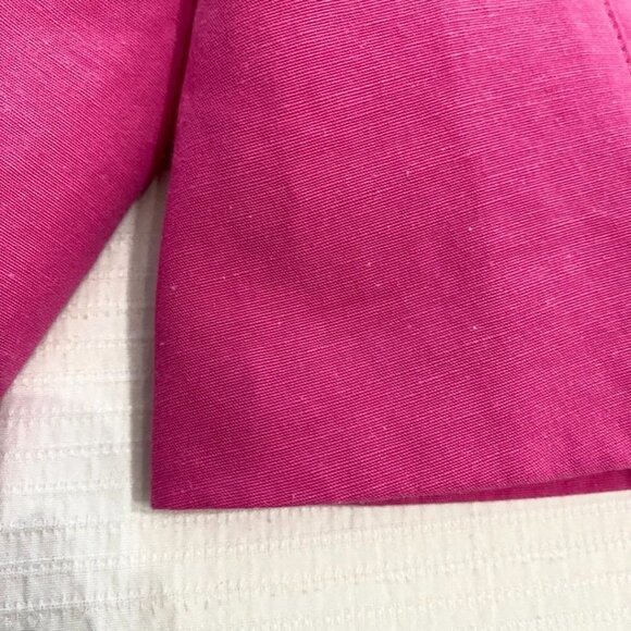 ZARA PINK LINEN BLEND CROPPED BLAZER STYLE 2010/719/630 - M - Picture 11 of 12